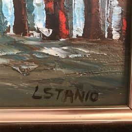 L. Stanio signature on painting