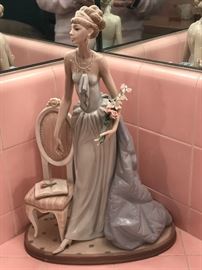 Lladro lady with chair