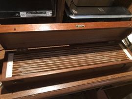 Eugene Dietzgen Co Vintage Architectural Drafting Templates In Wooden Box