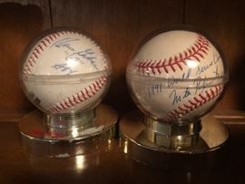 Signed baseballs