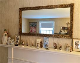 Vintage gold gilt mantle mirror