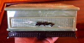 Vintage jade inspired box with drawer