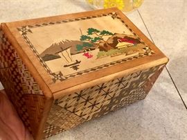 Coolest thing ever - so hard to open - Vintage Wooden Puzzle box