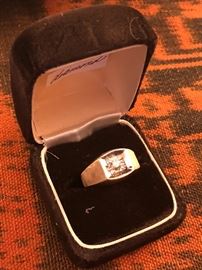 10K and little diamond mans ring