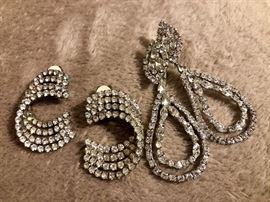 Tons of rhinestone vintage jewelry