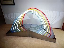 Harland Snodgrass (American/Cranbrook. 20th c.) "Neon Sculpture", 40" h x 69" w x 30" d