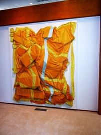 Stephen Posen (American, b. 1939) "Split Yellow", Oil/Acrylic on Canvas, 90" x 76"