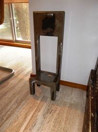 Gary Kulak (American/Cranbrook, 20th c.) "Kulak Chair" Steel Sculpture, 20" h