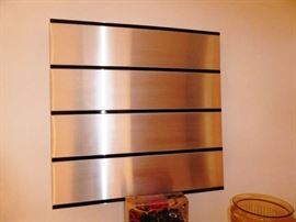 Donald Judd (American, 1928-1994) Untitled Aluminum & Black Plexiglass Sculpture,  28" x 28" x 3"