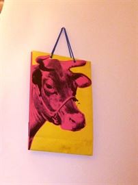 Andy Warhol  "Cow" Shopping Bag included with purchase of Screenprint