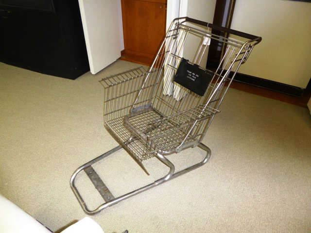 Tom Sachs (American, b. 1966) "Shopping Cart Chair", 31 1/2" h