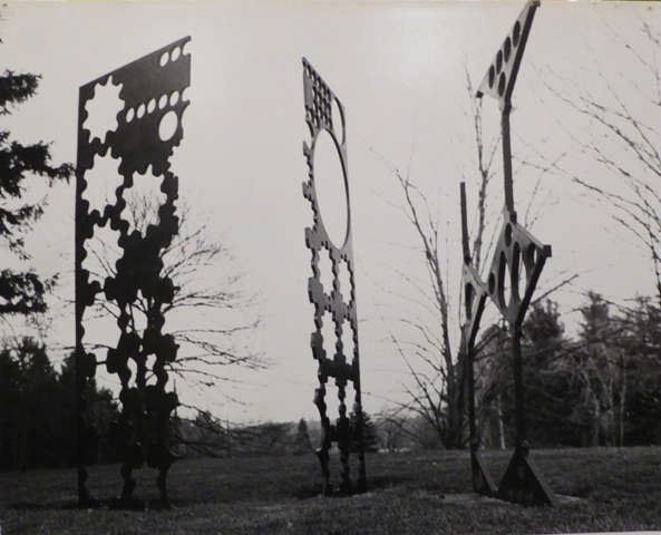 Alvin Spector's "Goliath & Friends", 3 Pc. Steel Sculpture, originally shown standing on the grounds of Cranbrook.