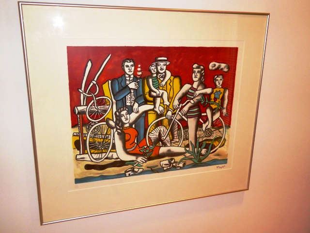 Ferdinand Leger (French, 1881-1955), "Family with Bicycles" Lithograph