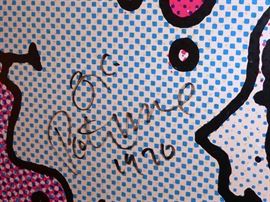Original Peter Max Signature and Date on Poster