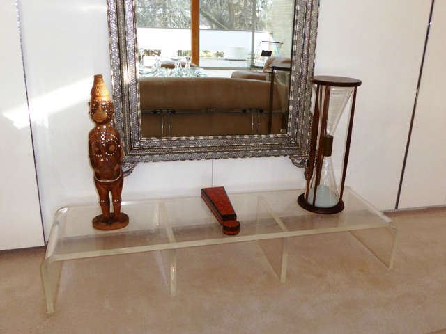 Low Lucite Console Table