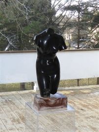 Unsigned Torso Sculpture, 18" h