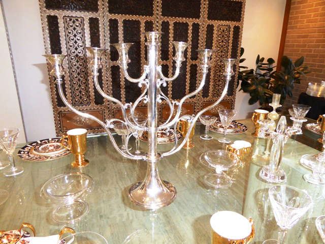 Gorgeous 20" Tall Silverplate Candelabra