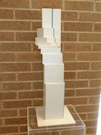 David John Barr (American, 1939 - 2015) "Split Column", Sculpture, Wood Construction, 26" H