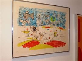 Roberto Matta (Chilean, 1911-2002) "Free Youth Smog & Demagogue", Signed Lithograph, ed. 98/100