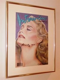 Andy Warhol (American, 1928-1987) "Interview Magazine, 1st Edition Cover of Cybill Shepherd, Signed by Andy Warhol