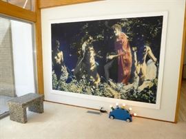 John Clem Clarke (American, b. 1937), "Judgement Of Paris", 1971, Acrylic on Canvas, Signed and Dated on Reverse