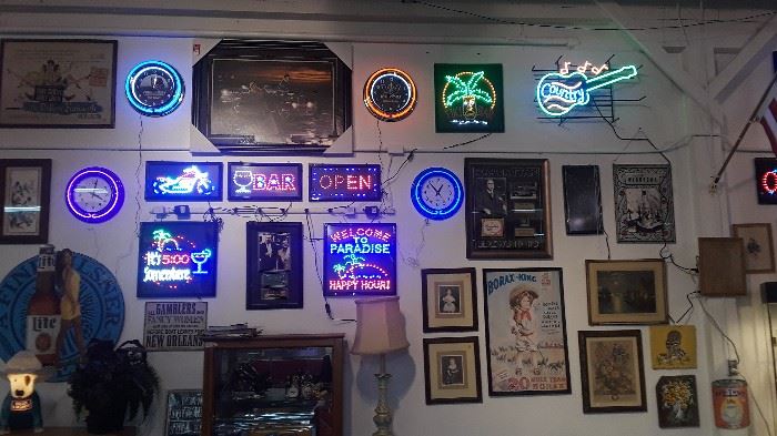 LED Signs, wall art and memorabilia