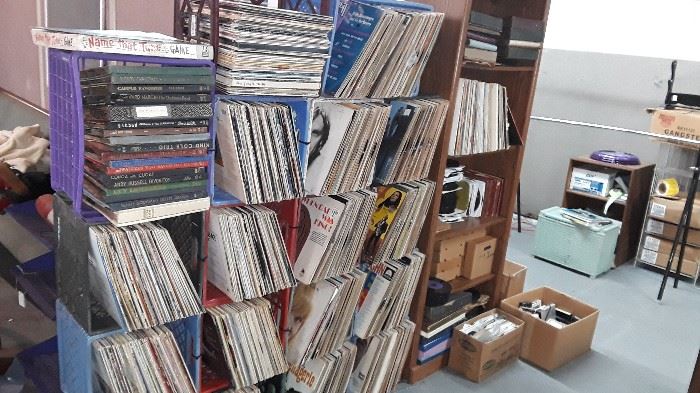 Thousands Of LP's including 33 1/3, 45, and 78's