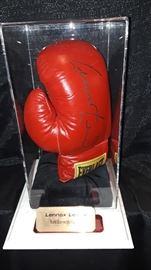 Signed Lennox Lewis Boxing Glove