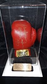 Signed "Marvelous" Marvin Hagler Boxing Glove