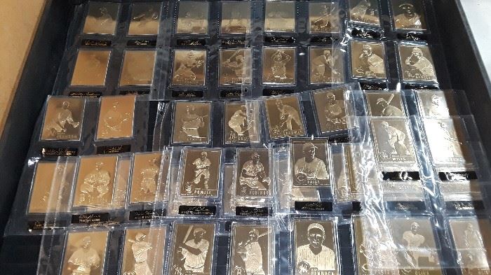 Danbury Mint 24 Karat Gold Plated Collecter/Hall Of Fame Baseball Cards