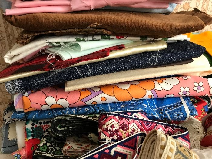 Tons of new and vintage fabric