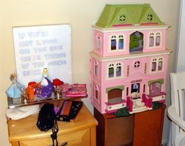 Fisher Price, Dollhouse, Disney, Vintage Figurine, Alice Wonderland, Wood Cabinet, End Table, Tooth Fairy, Keepsake Box