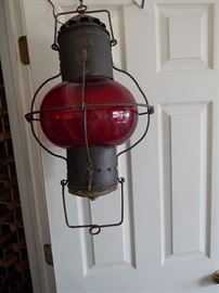 Electrified Red Glass Railroad Light