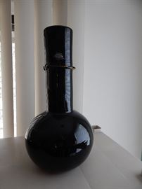 Blenko Black Vase