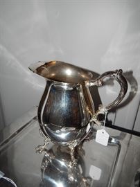 Footed/ Plated Water Pitcher w/Ice Catcher by Sheridan