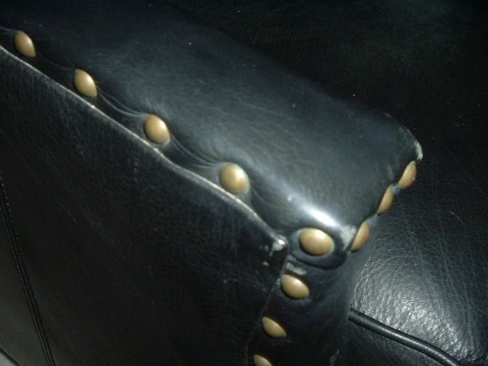Close up of Nailheads on Thomasville Library Chairs