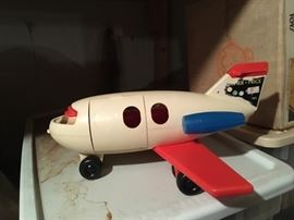 A little wear on the decals, but still a nice Fisher Price airplane.