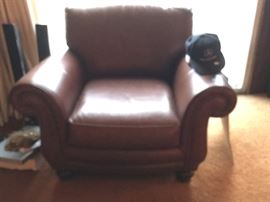 And the matching leather chair.