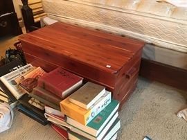This is a nice cedar chest. The entire piece is cedar.