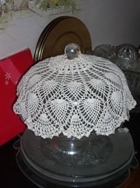 Cake Stand and Dome (Crochet Cover for Cake Dome is sold)
