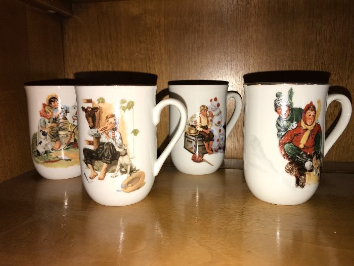 Norman Rockwell coffee mugs
