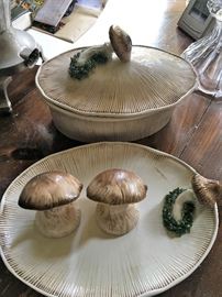 Vintage mushroom pieces.