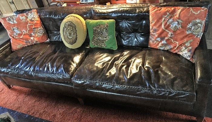 Vintage leather sofa.