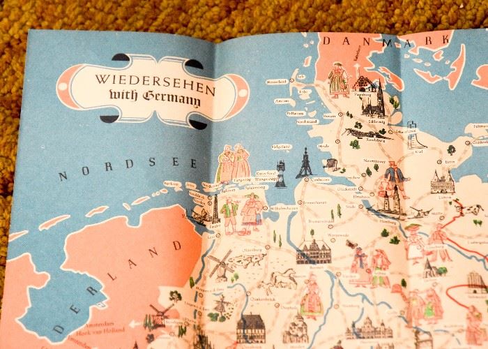 Vintage Pictorial Map of Germany