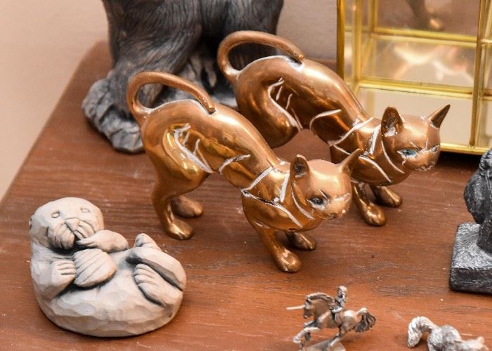 Brass Cat Figurines (Japan)