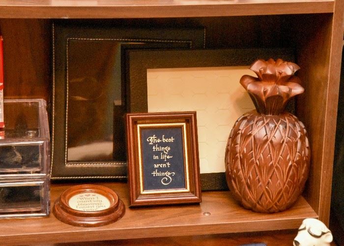 Picture Frames, Home Decor, Wood Carved Pineapple