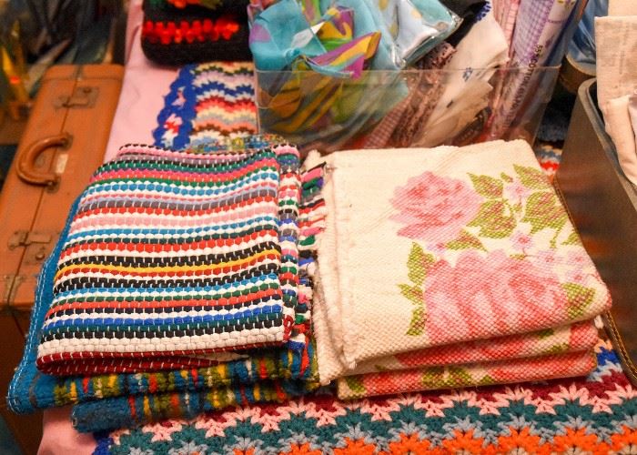 Rag Rugs, Vintage Crochet Afghans 