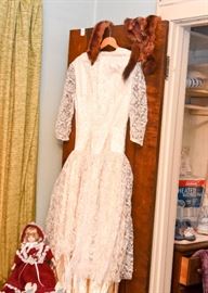 Vintage Wedding Dress, Brown Fox Stoles