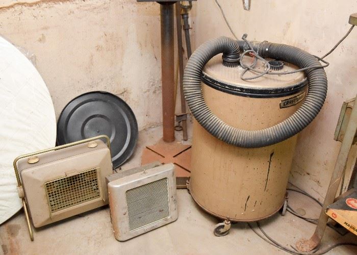 Workshop Vac, Vintage Space Heater, Etc.
