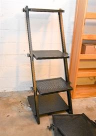 BUY IT NOW! Lot #113, Bell'oggetti A/V Metal Tower Shelf Unit (5 Adjustable Shelves), $200